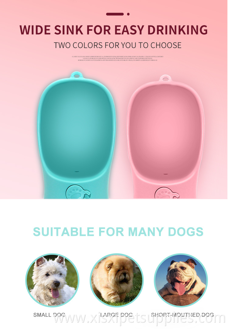 Factory Wholesale Travel Outdoor Portable Plastic Pet Dog Drinking Water Bottle